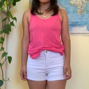 Basic pink tank top hot neon Hollister Co cami